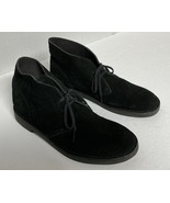 CLARKS Men&#39;s Black Suede Leather Desert Lace Up Chukka Boots SZ 14 Mediu... - $621.85 MXN