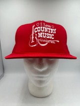 Vtg Trucker Hat Snapback Mesh Foam &quot;I LOVE COUNTRY MUSIC&quot; Branson MO - $24.08