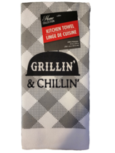 Home Collection Kitchen Dish Towel - New - Grillin&#39; &amp; Chillin&#39; - £7.07 GBP