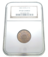 1883 5C Escudo Níquel Prueba Calificada Por NGC Como PF66 Cameo Buen Golpe! - €1.801,33 EUR