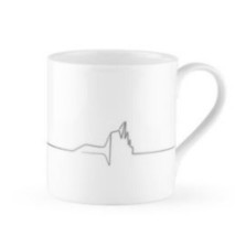 ZAHA HADID DESIGN Cup Printed Minimalistic Porcelain White MADE IN ENGLAND - £43.70 GBP