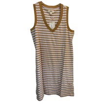 PACT womens soho stripe softspun A-line Organic Tank Dress Size Small New  - $521.08 MXN
