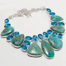 Shattuckite London Blue Topaz Gemstone Handmade Necklace Jewelry 18" SA 5309 - £12.71 GBP