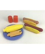 Fisher Price Fun Food Lunch Hot Dog Corn Fries Cookie 9pc Lot Vintage Pi... - £19.68 GBP