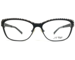 Jf Rey Brille Rahmen JF2554 0010 Schwarz Weiß Cat Eye Kariert 54-15-136 - $130.14