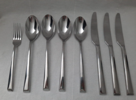 8 Pieces Mikasa Rockford ~ Stainless 18/0 ~ Salad Fork, 3 Knives, 4 Soup... - $19.75