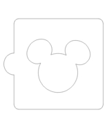 Mickey Face Outline Stencil for Cookies or Cakes USA Made LS528S - £3.18 GBP