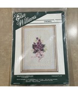 Elsa Williams Crewel Embroidery Kit Violets on Illusion Lace Joan Marchie - €16,96 EUR