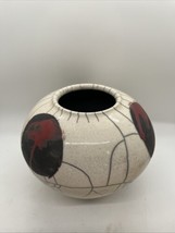 Vintage Handmade Horse Hair Vase Drip Glaze Unsigned 6” Native American - $60.94
