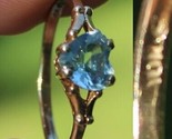 Estate Sale! 10k GOLD solid ring AQUAMARINE heart size 6 womens TESTED - £109.45 GBP