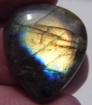 22.75ct 24x21x6mm Labradorite Natural Pear Cabochon for Jewelry Making - $1.34