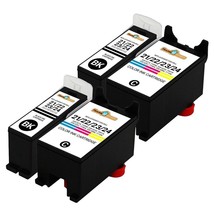 4PK Series 21 22 23 24 Black &amp; Color Ink for Dell P513w P713w Printer - £23.59 GBP