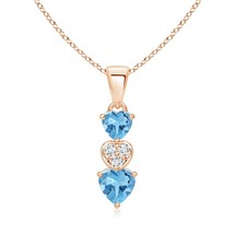 Authenticity Guarantee

ANGARA 0.94 Ct Swiss Blue Topaz &amp; Diamond Pendant Nec... - $679.00