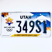 2002 United States Utah Olympic Winter Games Passenger License Plate 349S1 - £20.16 GBP