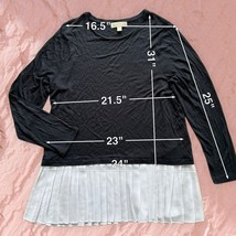 MICHAEL KORS Pleated Bottom Knit Top Long sleeve Navy size 1X - £42.57 GBP
