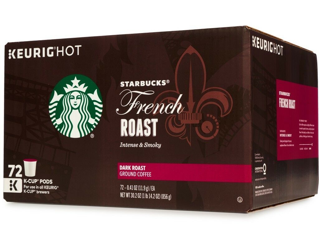 Starbucks French Roast Coffee 72 K-Cups Fresh Product Free Shipping - $52.35