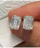 Lab Grown 2 Cts IGI Certified Diamond Stud Earring G /VVS2 Emerald Cut 1... - $16,457.31 MXN