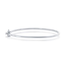 Sterling Silver 50x60mm Polished Oval Bangle - £75.81 GBP