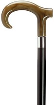 Men Derby Hook Cane Black Maple Shaft, Shell Handle  -Affordable Gift! I... - $74.99
