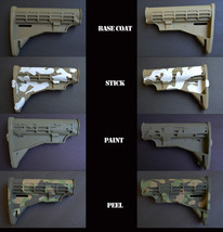 2pk Adhesive Camouflage Airbrush Spray Paint Duracoat Gun Stencils Army Tiger - £10.19 GBP
