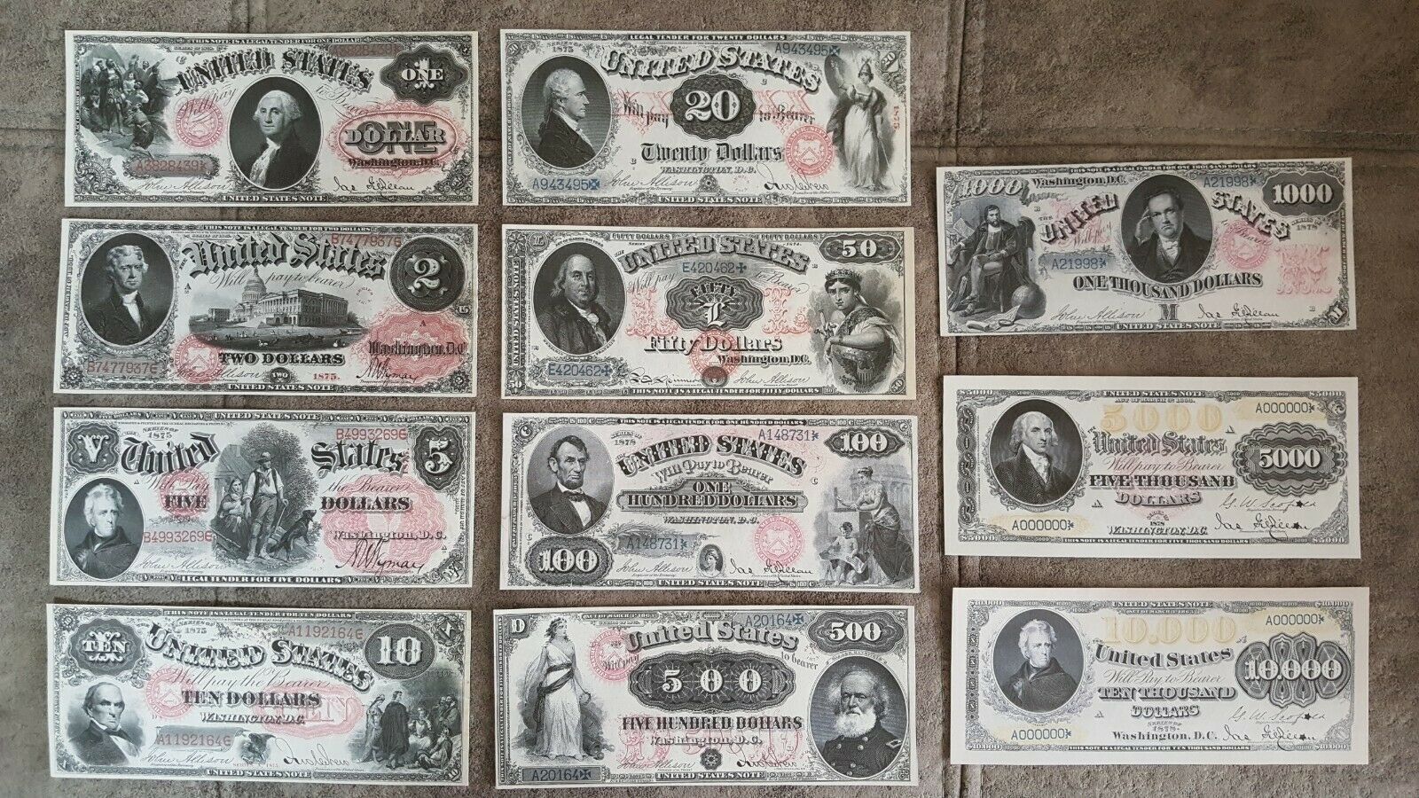 Primary image for High quality COPIES with W/M United States banknotes 1874-1878 y. FREE SHIPPING