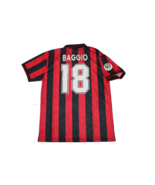 BAGGIO RETRO JERSEY 1995-1996 RED&amp;BLACK COLOR - £38.68 GBP