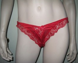 Vintage Pair of Red Lace Lingerie Panties Sz Small - $6.99