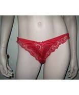 Vintage Pair of Red Lace Lingerie Panties Sz Small - $9.84 CAD
