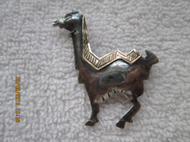 Chavez Peruvian sterling silver &amp; 18k gold, Llama pin, no herder - $95.00