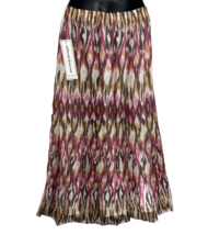 Alfred Dunner Women&#39;s Skirt Sz 12 Lined Geometric Elastic Waist Pull On ... - $33.24