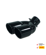 muffler cutter tail exhaust black glossy branch 2 dual double tip - €78,65 EUR