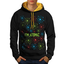 Wellcoda I&#39;m Atomic Style Mens Contrast Hoodie, Science Casual Jumper - £30.97 GBP