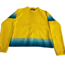 LIDO or California Vintage 70s Yellow Blue Stripe Pullover Sweater Size ... - $29.69
