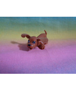 Dollhouse Miniature Brown Plastic Puppy Dog Figure Felt Ears - as is - £2.60 GBP
