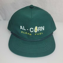 Vintage Al-Corn Clean Fuel Ethanol Green Hat Cap Snapback YoungAn Farmin... - $19.79