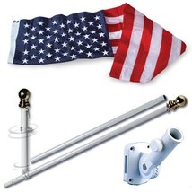 AES American Home Nylon 3 by 5-Feet US Flag Set with 6-Feet Spinning Flag Pole H - £27.09 GBP