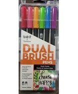 Tombow Dual Brush Pens, Dual-Tip Art Markers, Bright Color Palette, 6 Pack - $274.12 MXN