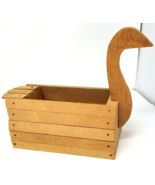 Swan Napkin Holder Wood Towels Kitchen Dining Room Handmade Country - £15.03 GBP