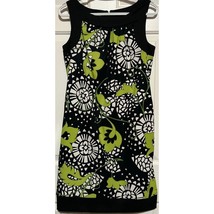 Kim Rogers Women’s Black Green White Floral Sleeveless Zipped Dress Size 6 - $20.00