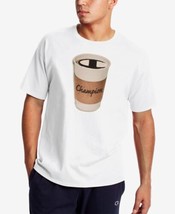 Champion Mens Coffee Nutrition T-Shirt Size Medium Color White - £19.65 GBP