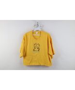 Vintage 90s Jim Benson Womens OSFA Cat Don&#39;t Really Care Cropped T-Shirt... - $1,807.91 MXN