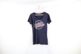 Vtg Harley Davidson Womens Medium Faded Spell Out Sequin Short Sleeve T-Shirt - £27.65 GBP