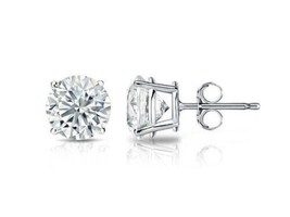 2.50 Carats E VVS2 Clarity 14K White Gold Earrings Lab Grown HPHT Diamon... - €1.037,34 EUR