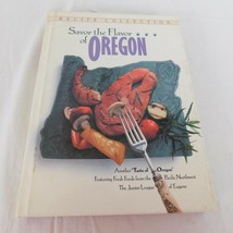 Savor Flavor Oregon Staff Junior League Eugene 1990 Hardcover Cookbook R... - £3.90 GBP