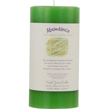 Abundance 3&quot;x6&quot; Crystal Journey Candle&#39;s Reiki Charged Pillar Candle! - £17.41 GBP