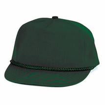 Dark Green Trucker Hat 5 Panel Cotton Twill Adjustable Snap Back 1dz TGC... - £75.48 GBP