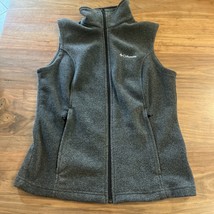 Columbia Womens Wool Full Zipper Vest Small Charcoal Gray - £15.16 GBP