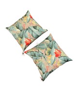 Canvas Throw Pillow Tropical Floral Hibiscus Beach Set Of 2 Duck Feather... - $1,833.79 MXN