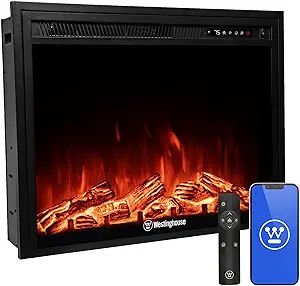Westinghouse 28 Inch Electric Fireplace Heater, Compatible with Alexa &amp; ... - $739.99