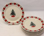 Folk Craft Holiday Salad Plates Christmas  7 1/4&quot; Set of 6 - $39.19
